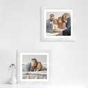 iRahmen 12x12 Picture Frame Set of 4 with Tempered Glass, Display 10x10 Picture with Mat or 12 x 12 Without Mat, Mixed Color Wood Photo Frames for Tabletop Display and Wall Mounting