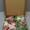 Waipfaru Flower Garland Decorations, 6.07Ft Pink Floral Rose Garland, Artificial Eucalyptus Greenery Vines with Flowers for Wedding Table Runner Centerpieces Backdrop Room Decor (Pink) (1 Pack)