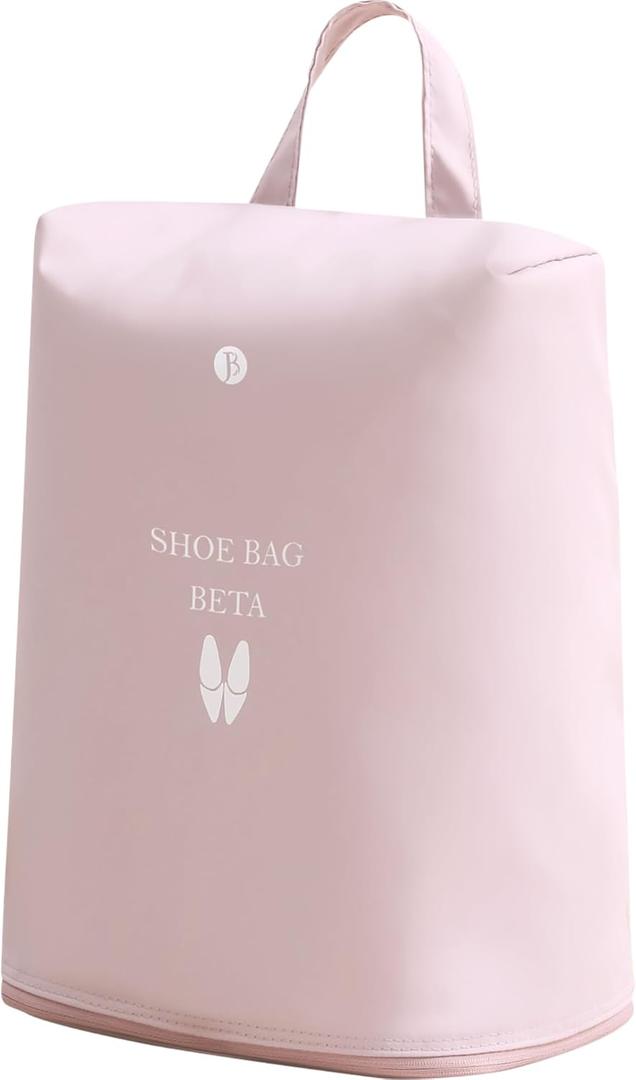 tianzong Shoe Bags for Travel, Water-resistant Shoe Storage Organizer with Zipper for Men and Women (Pink, T400-Beta) (07 Pink, 1 Pack)