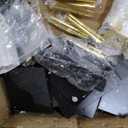 47.24" Big Modern Vanity Desk with Mirror and Lights,Makeup Vanity Desk with 5 Drawers and Storage Shelves & Power Outlet,Dressing Table with Glass Top, Black