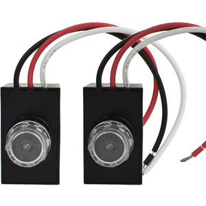 YCA1030 Dusk to Dawn Sensor, Hard-Wired Post Eye Photocell Sensor for Outdoor Lights, Automatic Light Control Switch, UL Listed (Pack of 2)