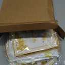 Blushtier 97 Pcs Ramadan Eid Mubarak Party Tableware Set for 24 Guests Include 9" Dinner Plates, 7" Dessert Plates, 9 oz Cups, Eid Mubarak Napkins, Tablecloth for Ramadan Decorations (White and Gold)