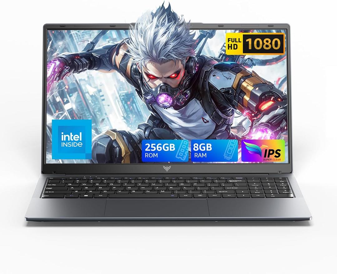 ACEMAGIC 2025 LX15 Laptop, 15.6-inch FHD (1920 x 1080) Display, Intel N97 Processor, 8GB DDR4 RAM, 256GB SSD（up to 2TB, Windows 11 Pro, Wi-Fi 5, 180° Fold, Ideal for Work & Study)