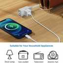 9 x TiFFCOFiO Indoor Extension Cord, 2 Prong 3 Feet Extension Cord, 3 Polarized Outlets with Safety Slide Windows,13A/1625W, 16 AWG, 3 Packs