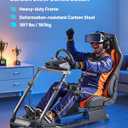 VEVOR Racing Wheel Stand, Heavy-Duty Simulator Cockpit Steering Stand with Dual-Rail Dual-Arm, Fit Logitech G25,G27,G29,G920,G923, Thrustmaster T300RS,TX F458,T500RS,T3PA-PRO (F1/GT) and CSR Pedals