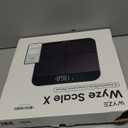 Wyze Smart Scale X - Digital Bathroom Scale for Body Weight, BMI, Body Fat, Muscle Mass, Heart Rate Monitor | Sync with Health Apps | for People, Baby & Pet, 400 lbs (Black)