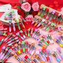CZWZ 60Pcs Mini Multicolor Pen in One 4-in-1 Cute Pens Bulk for Kids, Ballpoint Pens for Birthdays and Children's Parties, Fun Pens Gifts Assorted Ink Kawaii Pen(Valentine)