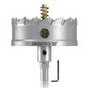 TCT Hole Saw Set, 3-3/8"(85mm) Heavy Duty Tungsten Carbide Tipped Hole Cutters for Stainless Steel Mild Steel Copper Iron Brass Plastic and More, with Titanium-Plated Pilot Drill Bits.