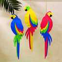 Fun Express 21" Jumbo Multicolored Foam Parrots 12 Pack - Luau Party Decorations Hawaiian Tropical Decor | Tiki Party Supplies for Rainforest VBS Jungle Theme Birthday | Summer Hanging Bird Decor | Luau Party Decorations, Hawaiian Tropical Decor, Tiki Party Supplies, Summer Hanging Bird Decor