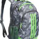 adidas Creator Small Backpack for Laptop, Comfortable and Durable Athletic Bag, Essential Camo Grey/Lucid Lime Green/Onix Grey, OSFA