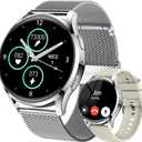 Smart Watch for Men Women Fitness: Waterproof Make/Answer Call Smart Watches for Men Digital Men's Watches Running Step Tracker Smartwatch Android Phones iPhone Samsung Compatible Heart Rate Monitor (Silver)