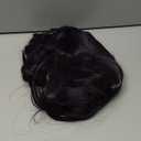 ColorGround Short Black Purple Cosplay Wig with 2 Buns for Women Halloween Party Costume