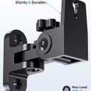 Rear Speaker Wall Mount, 2 Packs Universal Mounting Bracket for Small Bookshelf Speakers, Swivel & Tilt, Works with Klipsch, Lg, Polk, Sony & Others, fits Keyhole and Thread Hole, Hold up to 32 lbs