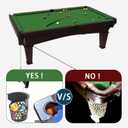 6-Pack Pool Table Pockets Replacement Universal Fit for fit Replacement Pockets Billiard Table & Commercial Tables, High-Impact ABS Plastic, Tool-Free Installation, Durable Pool Table Accessories (Black)