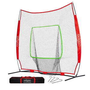 7×7ft Baseball Softball Practice Net- Portable Baseball Net for Batting, Hitting, Pitching Come with Carry Bag, Training for Players of Any Skill Level - Easy Setup