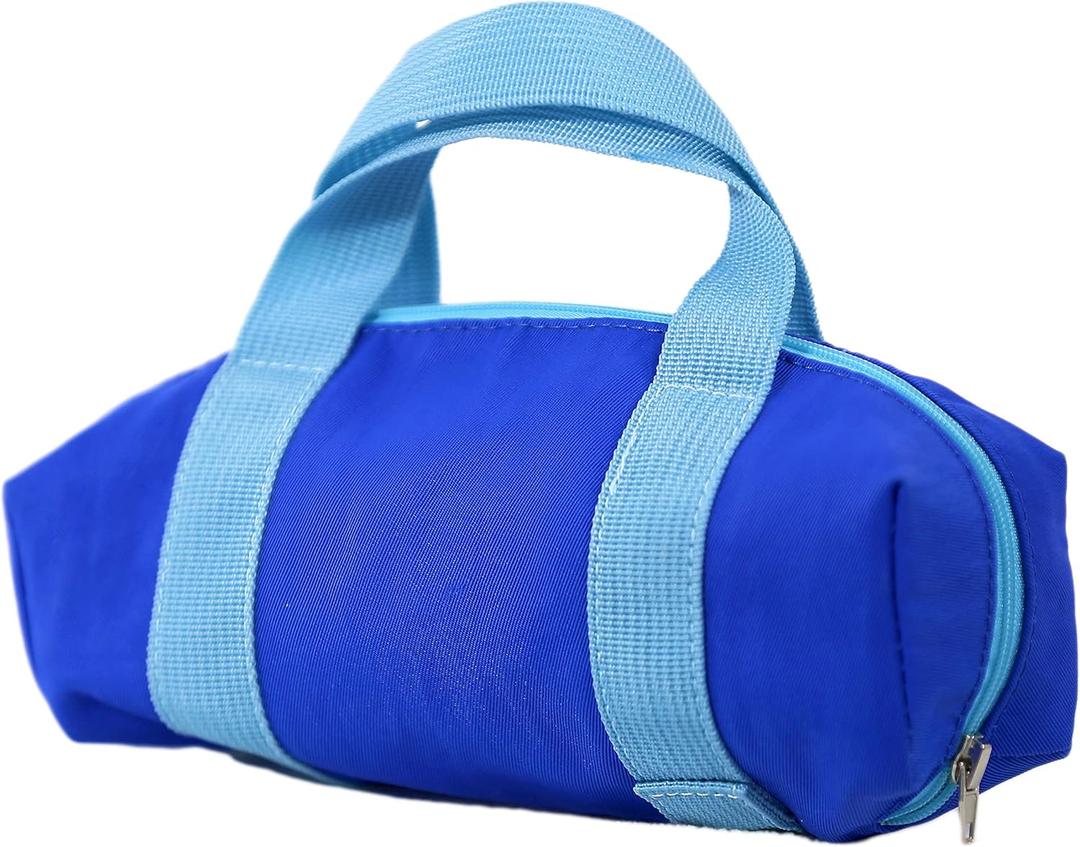 Diabetic Supply Bag Diabetes Travel Organizer for Insulin Pen, Test Strips, Glucose Meter, Needles and other Equipment, Adorable Mini Duffle Bag Design - 4 x 8 x 2.5 Inches - Blue