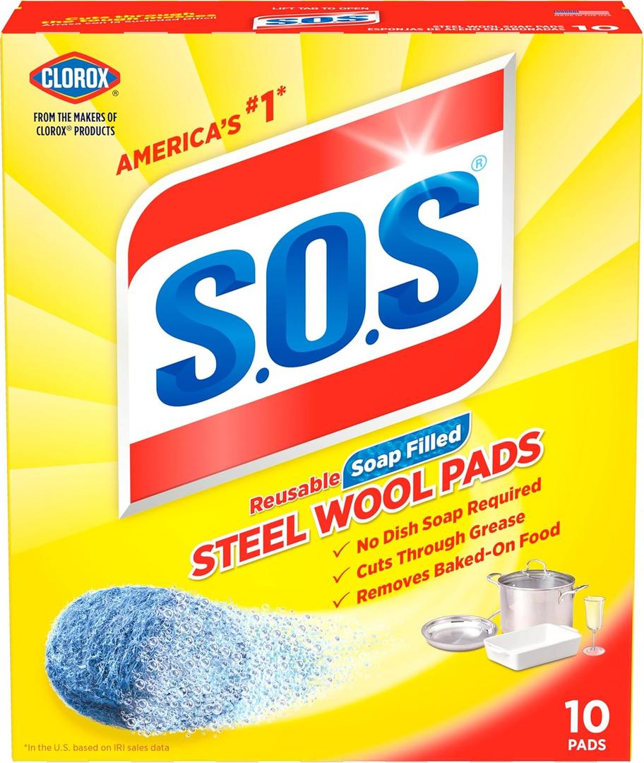 S.O.S 98014 Steel Wool Soap Pad (60 Count)