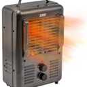 EZ-HEAT 1,500-Watt Portable Milkhouse Style Utility Space Heater with Adjustable Thermostat, Overheat Protection, and Safety Tip-Over Switch, Speckled Gloss, MTFH-01C