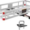 MaxxHaul Aluminum Cargo Carrier with Hitch Tightener Trailer Hitch Mount for RV Truck SUV Van Car with 2" Receiver - 500 lb. Load Cap. 47.25" x 20.25 x 6 Inner Dims. 49" x 22" x 6" Outer Dims.