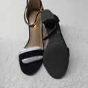 DREAM PAIRS Women's Chunk Low Heel Pump Sandals (6.5, Black/Nubuck)