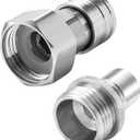 RIDGE WASHER Garden Hose to Pressure Washer Adapter, 3/4 GHT to 1/4 Stainless Steel Quick Connect, 3/4 GHT Male to 1/2 Quick Plug, Convert Water Hoses to Power Washer Connector