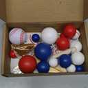 DRWATE Baseball Cake Toppers Sports Cake Decorations With Red Blue White Ball for Boys Men Theme Birthday Party Supplies