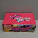 SUPER JOY Convertible Car for Dolls, Glittering Magenta Convertible Doll Vehicle with Working Seat Belts