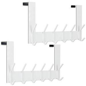 WEBI Over The Door Hook White,Over The Door Towel Rack,Door Hanger,Door Coat Towel Hanger,Door Coat Rack for Hanging Clothes,Jacket,Back of Bathroom,1Pack