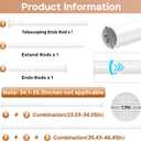 White Spring Tension Curtain Rods 23-46 Inch Adjustable Expandable Spring Loaded Curtain Rods No Drilling Suitable for Small Short Tension Rods 23-34 Inch Doors, Windows, Closet