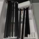 Goo-Ki Cabinet Handles 12 PCS - Black Drawer Pulls 12-3/5 Inch 320mm Hole Centers - Tilted Solid Drawer Handles for Kitchen Cabinet Pulls - Finger Pull 4402-B-320