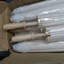 SAYAYA 50 Pieces 33 Inches Large White Paper Umbrellas Parasol Decorative Chinese Japanese Parasol Rainproof Oiled Paper DIY Painting Umbrellas for Wedding Bridal Showers Party Decor (50 PCS)