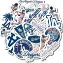 Dodgers Party - 19 PCS Los Angeles Aesthetic Dodgers Vinyl Waterproof Stickers Pack for Water Bottle Laptop Luggage Guitar Skateboard Car Window