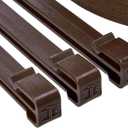 Amazon Basics Flexible Landscape Edging Coil for Garden Border, Flower Beds, Lawn and Pathways, 5 inch x 40ft, Brown, 10 Stakes