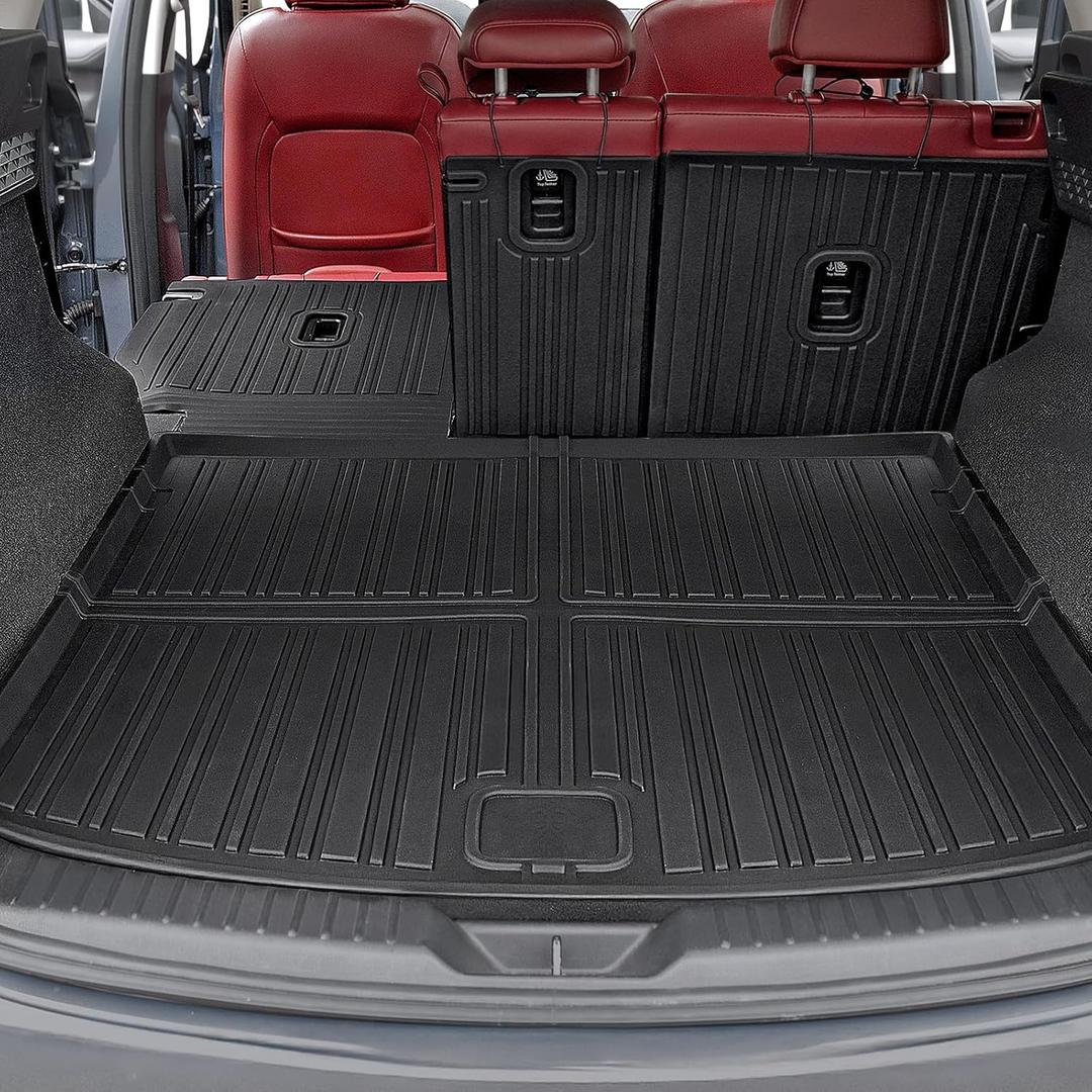 Cargo Mat for Mazda CX-5 2017-2024 2025 Accessories, Full Coverage All Weather Trunk Cargo Liner with Backrest Protectors & Storage Mats