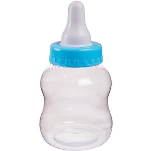 8.5" Jumbo Fillable Baby Shower Bank Plastic Decoration Centerpiece (Blue, 8.5")