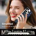 AIGOMARA Slim Frameless for iPhone 15 Pro Max Case with Screen Protector, Luxury Opalescent Pearl Minimalist Borderless Phone Case for Women Girls, Ultra-Thin Hard Shockproof Case Cover, Abalone