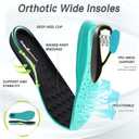 OrthoComfoot Men's Orthopedic Diabetic Wide Running Shoes: Comfortable Arch Support Sneakers for Plantar Fasciitis, Foot & Heel Pain Relief - Casual Work Walking Shoes (K1-black)