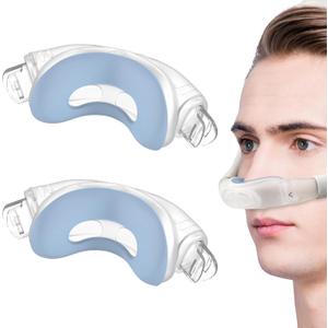 2 Pack Replacement Nasal Cushions for AirFit N30i & AirTouch N30i, Soft Silicone Cushions for a Comfortable Fit and Enhanced Seal, Improved Fabric CPAP Nose Pillow - Blue (Wide)