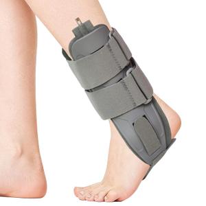 Air Cast Stirrup Ankle Brace for Sprained Ankle,Inflatable Ankle Splint Stabilizer Brace for Men and Women,Adjustable Foot Splint for Sleeping,Gray,One size fits all