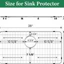 GUUKIN Sink Protectors for Kitchen Sink, 26" x 14" Stainless Steel Sink Protector with Rear Drain Hole, Sink Rack with Extra Replacement White Rubber Feet