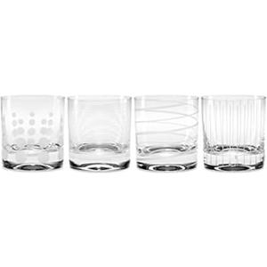Mikasa Cheers Double Old Fashioned Glass, 12.75-Ounce, Set of 4 (Clear)