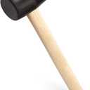 Edward Tools Rubber Mallet Hammer - 8 oz. Small Mallet with Wood Handle - Double Faced Heavy Duty Rubber Head