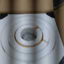 Mid-Century Modern Ceiling Light: Mid Century Flush Mount Ceiling Light for Bedroom - Vintage Glass Three-Layer Ceiling Light (Orange)