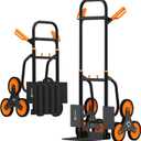 Stair Climbing Hand Truck 440lbHeavy Duty Dolly Cart for StairsThickened Upgraded Steel Tube Folding Stair Climbing Trolley with Six Wheels and Telescoping Handle