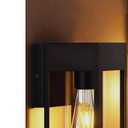 Outdoor Wall Light Fixtures, Waterproof Exterior Wall Lanterns, Porch Lights with E26 Sockets & Cylinder Glass Shades, Modern Matte Black Wall Sconce for Porch Patio Garage
