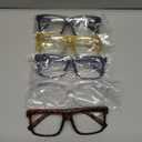 Eyekepper 5-pack Oversized Reading Glasses Square Large Frame Readers for Men and Women +1.75