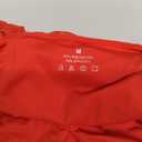 Women's Sexy V Neck Ruffled Hem Mesh Sleeveless Ruched Spaghetti Strap Flowy Mini Dress Red, Medium