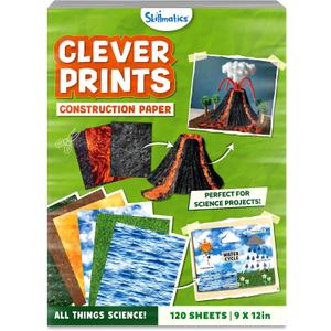 2 x Skillmatics Science Construction Paper for Kids 120 Double-Sided Printed Sheets (9 x 12), Patterned Craft Paper for Art Projects, STEM Activities, DIY Crafts, Scrapbooking & School Supplies