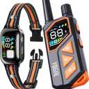 2-in-1 Dog Shock Collar with Remote Control and Automatic Bark Mode - Electric Training Smart Anti Barking Collars for Small Medium Large Dogs E-Collar 3300FT (5-150Lbs) IPX7 Waterproof