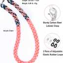 Acrylic Glasses Chain for Women Eye Glasses Holders Around Neck Eyeglass Chain Sunglasses Strap Glasses Lanyard (Blackmixpink)